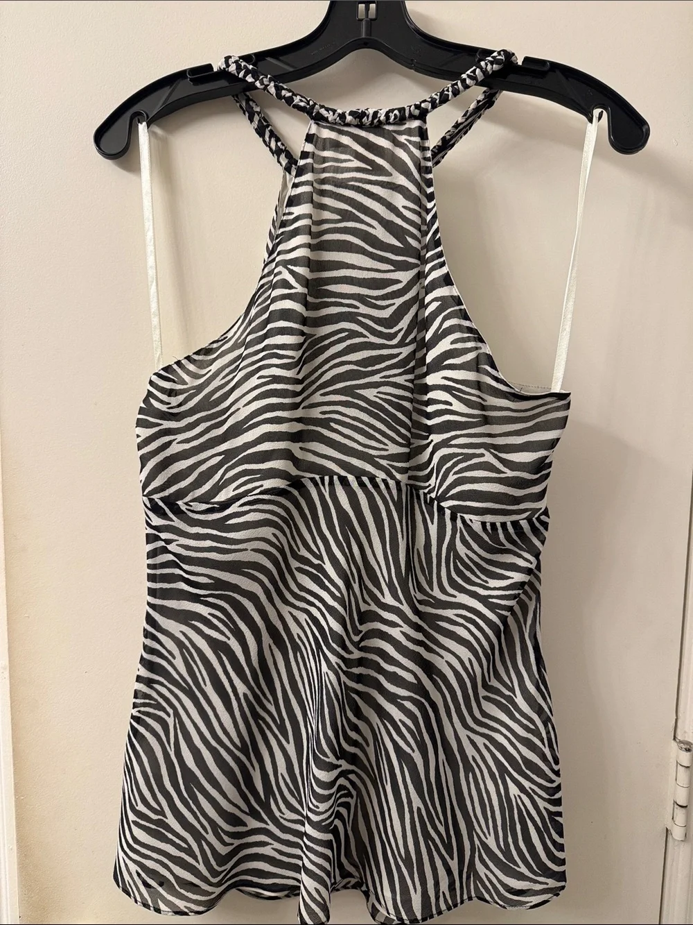 Michael Kors Zebra-Print Tank Top - Black & White